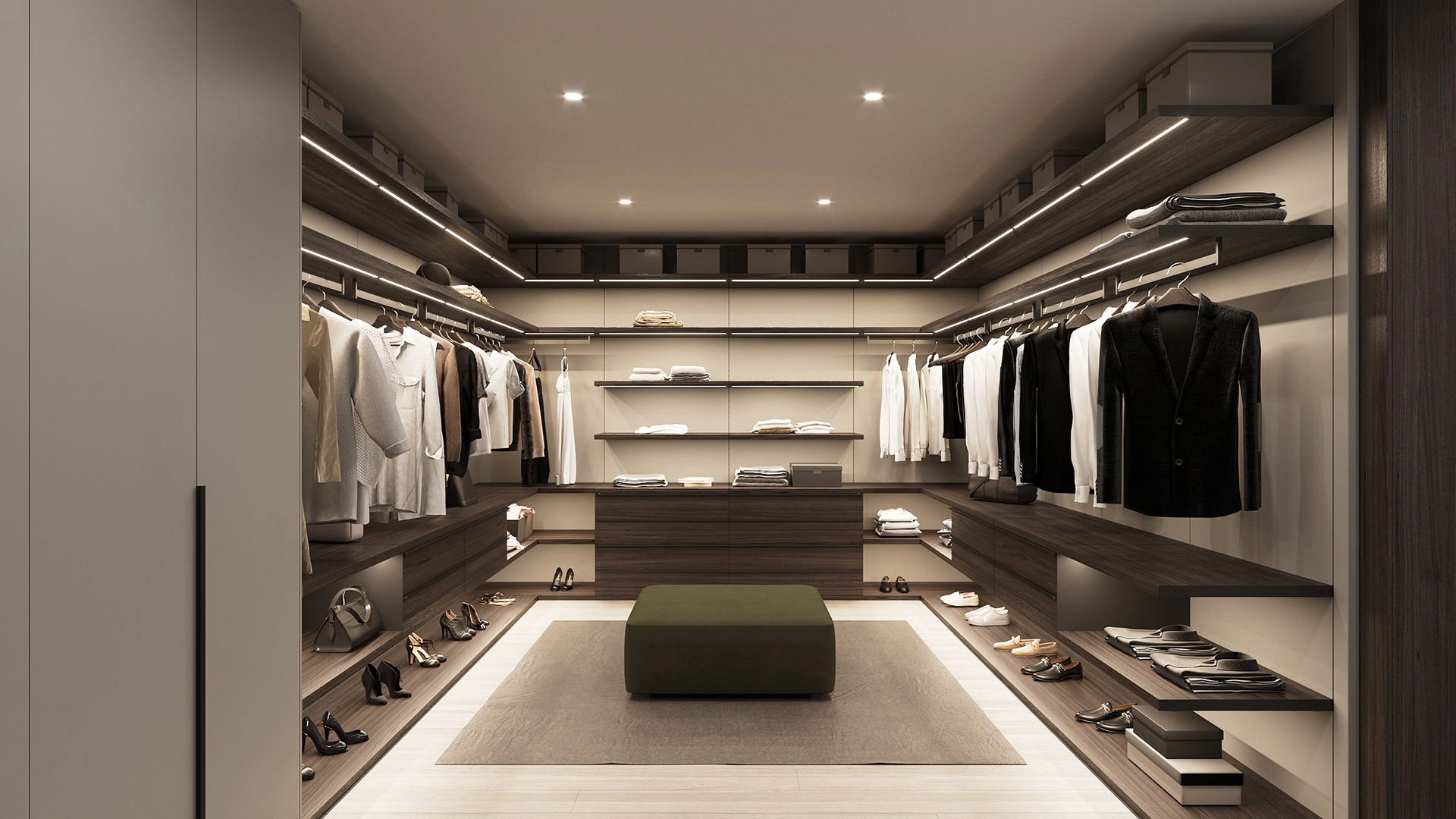 roduct Detail Page — Modern U-Shaped Walk-in Closet Product Overview