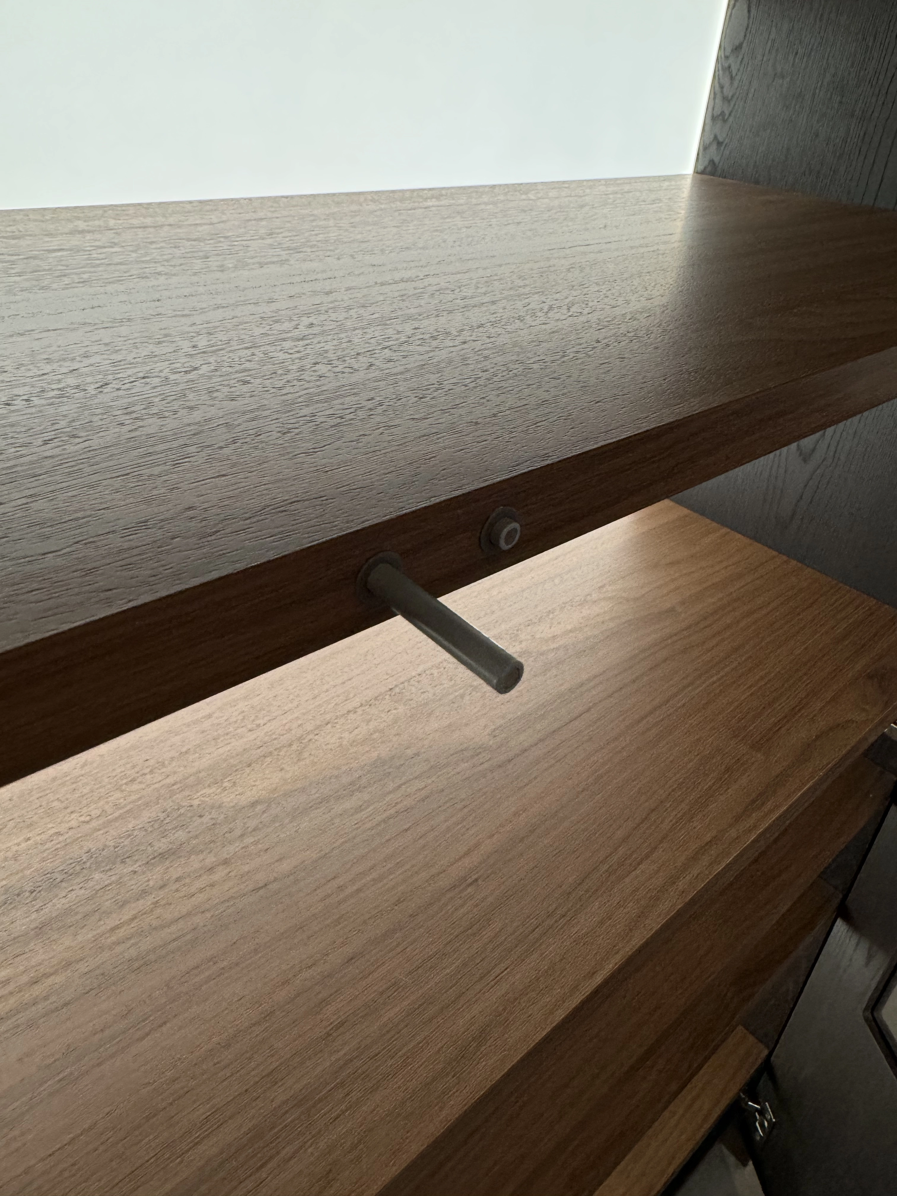 walnut melamine finish kitchen cabinet 4